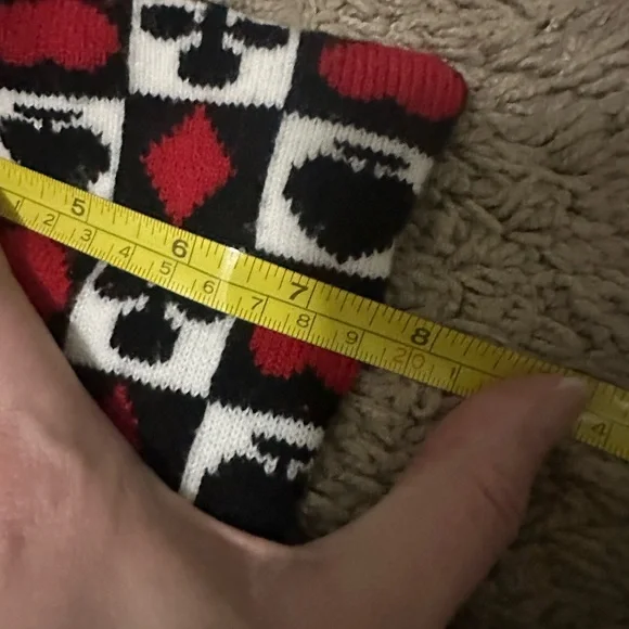 Disney Parks Alice in Wonderland The Red Queen Checkered Scarf w/ Red 60 inches - Picture 7 of 7